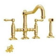 thumbnail image 1 of Rohl A1458 Country Kitchen 3-Leg Bridge Faucet and Side Spray, Available in Various Colors, 1 of 2