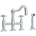 thumbnail image 1 of Rohl A1458xmws-2 Acqui 1.5 GPM Widespread Bridge Kitchen Faucet - Chrome, 1 of 5