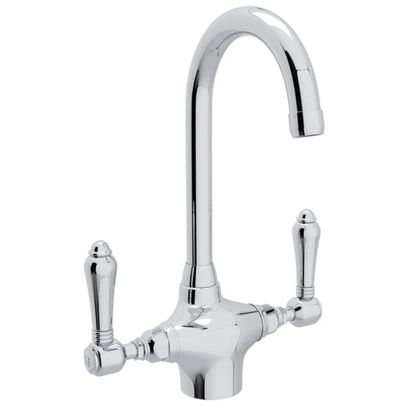 Single Hole Dual Handle Bar Mixer Faucet - Finish: Polished Chrome