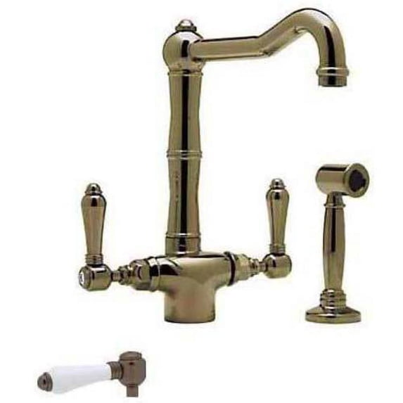 Rohl A1679lpws-2 Acqui 1.5 GPM Single Hole Kitchen Faucet - Brass