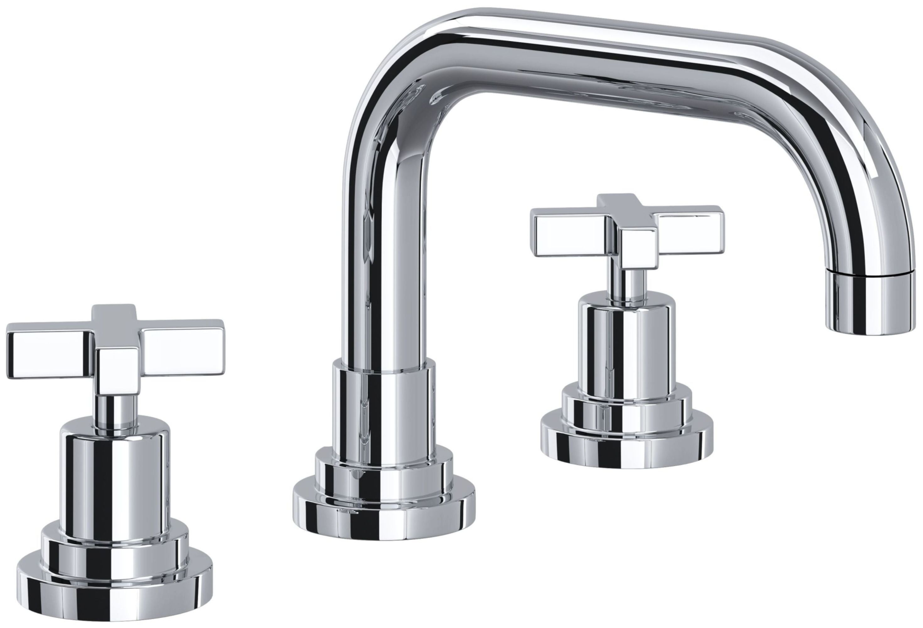 Polished Chrome Modern Widespread Bathroom Faucet