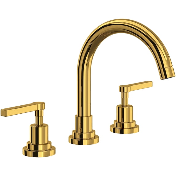 Rohl A2228lm-2 Lombardia 1.2 GPM Widespread Bathroom Faucet - Unlacquered Brass (Living