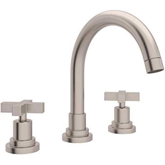 Rohl A2228xm-2 Lombardia 1.2 GPM Widespread Bathroom Faucet - Nickel