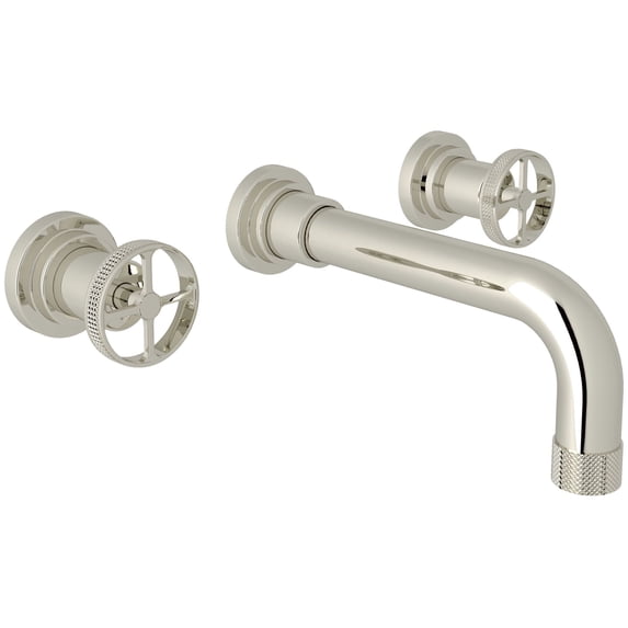 Rohl A3307iwto-2 Campo 1.2 GPM Wall Mounted Widespread Bathroom Faucet - Nickel