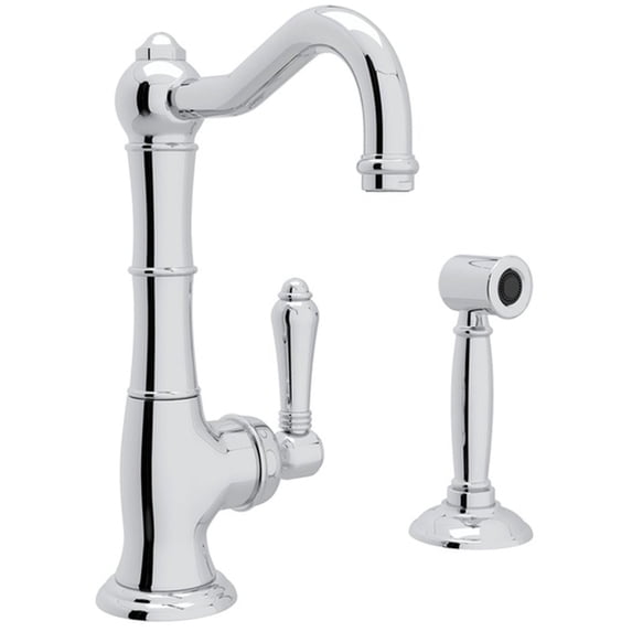 Rohl A3650lmws-2 Acqui 1.5 GPM Single Hole Kitchen Faucet - Chrome