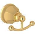 thumbnail image 1 of Rohl Palladian Double Robe Hook A6881SUB Satin Unlacquered Brass, 1 of 5