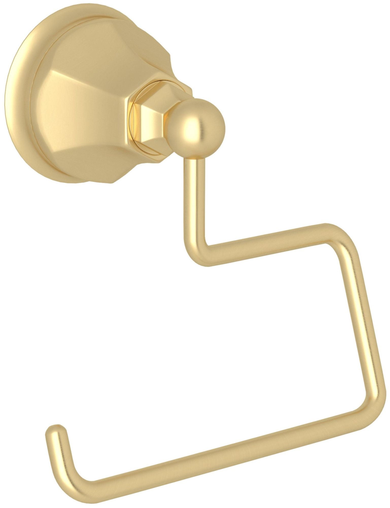 Rohl A6892 Palladian Wall Mounted Euro Toilet Paper Holder - Satin Unlacquered Brass