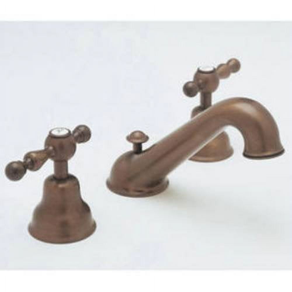 Classic Polished Nickel Widespread Bathroom Faucet with Porcelain Handles