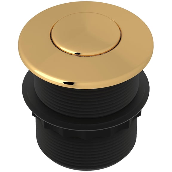 Rohl Air Activated Switch Button Only For Waste Disposal In Italian Brass Including Escutcheon Base And Fastening Nut