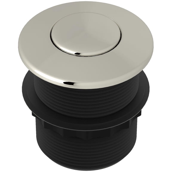 Rohl Air Activated Switch Button Only For Waste Disposal In Polished Nickel Including Escutcheon Base And Fastening Nut