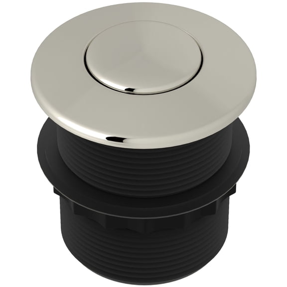 Open Box Rohl Air Activated Switch Button Only For Waste Disposal In Polished Nickel Including Escutcheon Base And Fastening Nut