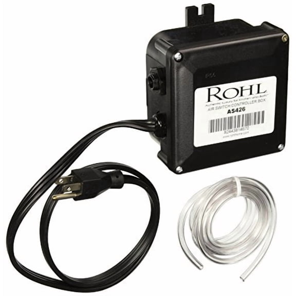 Rohl Air Activated Switch Control Box Only For Waste Disposal With Two Outlets 60" Flexible Tubing And Two Brass Mounting Screws For Use With The As425 And As525 Air