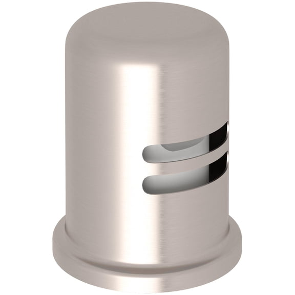 Rohl Air Gap Cap And Decorative Trim Base Ring Made Of Brass In Satin Nickel With Polypropylene Thermoplastic Base