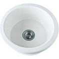 thumbnail image 1 of ROHL Bar Food Prep Sink Allia Round Undermount Drop In Fireclay 18 1/8 Inch, 7 1/4 Inch Depth White Fireclay White, 1 of 2