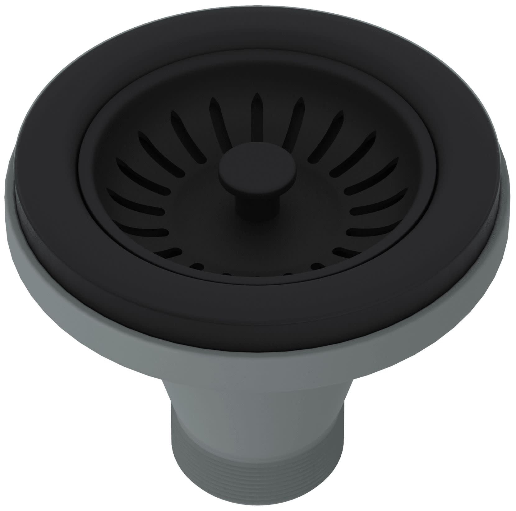 Rohl Basket Strainer Without PopUp In Matte Black Manual Operation