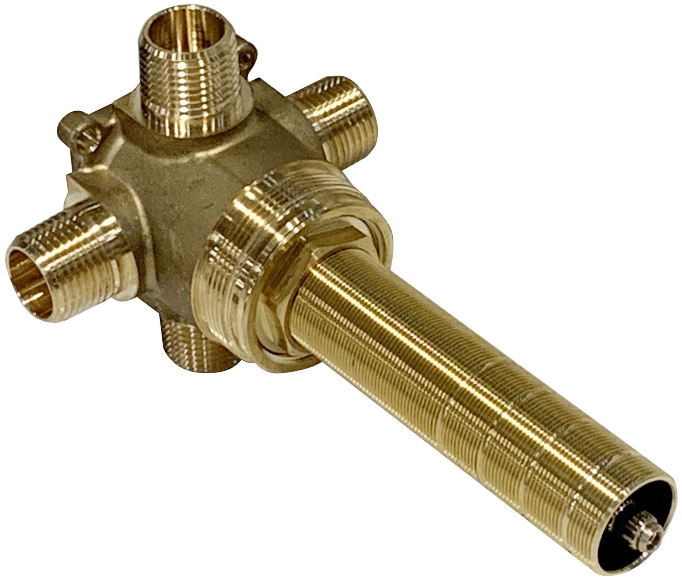Universal Brass 4-Port 3-Way Diverter Rough Valve