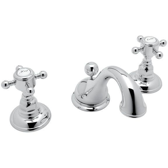 Rohl Country Bath Viaggio A1408-2 Widespread Bathroom Faucet with Drain