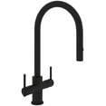 thumbnail image 1 of Rohl Cy657l-2 Pirellone 1.8 GPM Single Hole Pull Down Kitchen Faucet - Black, 1 of 5