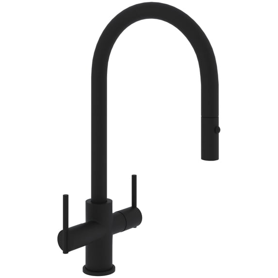 Rohl Cy657l-2 Pirellone 1.8 GPM Single Hole Pull Down Kitchen Faucet - Black