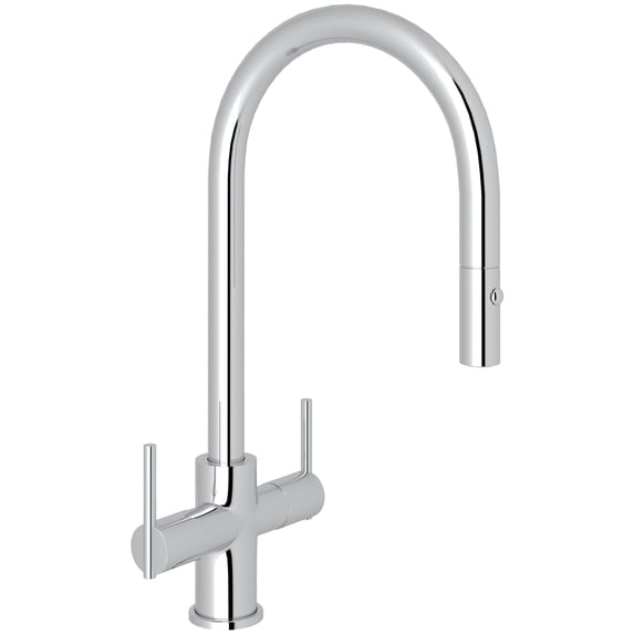 Rohl Cy657l-2 Pirellone 1.8 GPM Single Hole Pull Down Kitchen Faucet - Chrome