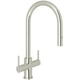 thumbnail image 1 of Rohl Cy657l-2 Pirellone 1.8 GPM Single Hole Pull Down Kitchen Faucet - Nickel, 1 of 5