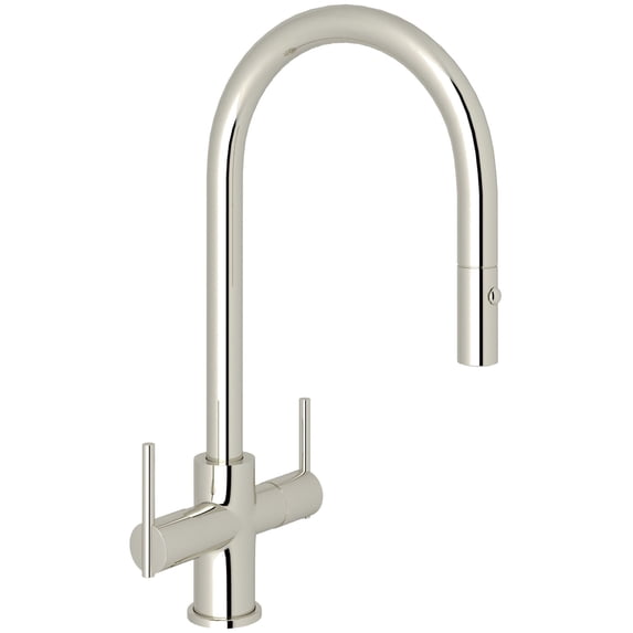 Rohl Cy657l-2 Pirellone 1.8 GPM Single Hole Pull Down Kitchen Faucet - Nickel