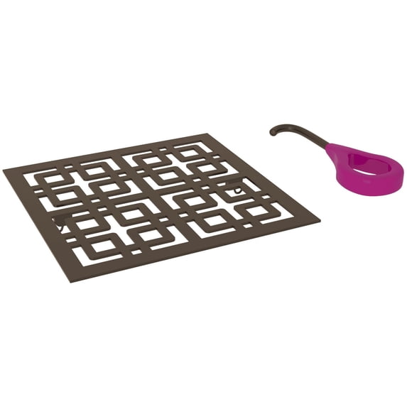 Rohl Dc3142 Weave 5-1/8" X 5-1/8" Decorative Spa Shower Drain Cover - Brass