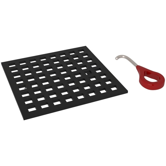 Rohl Dc3143 Matrix 5-1/8" X 5-1/8" Decorative Spa Shower Drain Cover - Black