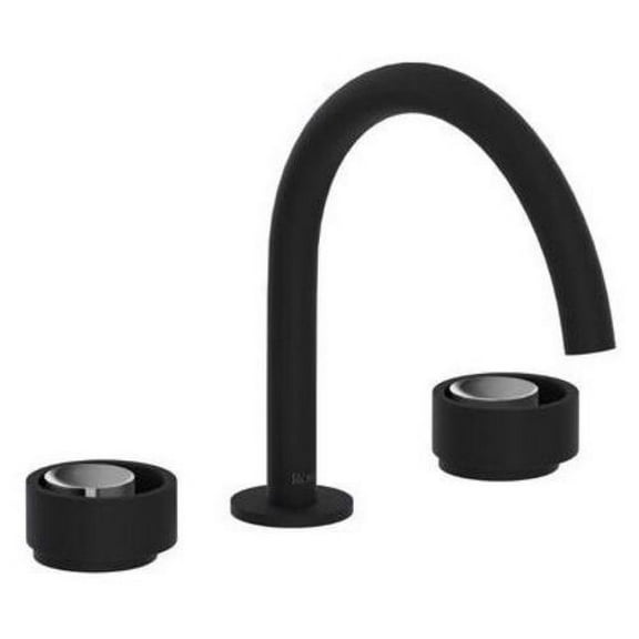 Rohl Ec08d3iw Eclissi 8'' Widespread Bathroom Faucet - Matte Black With Polished Chrome