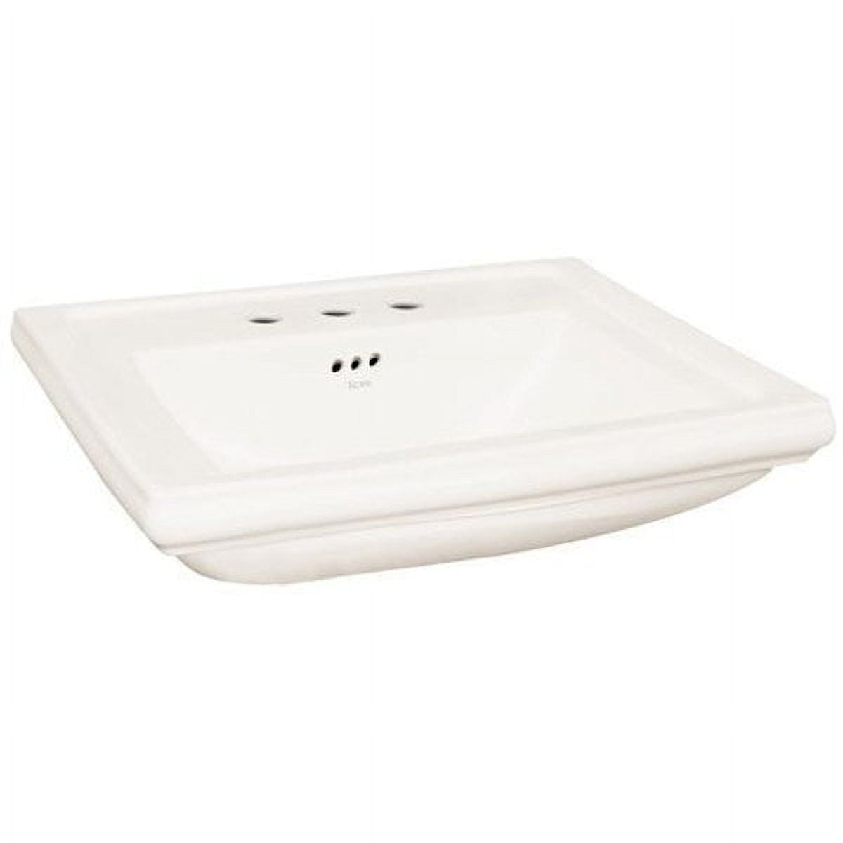 Rohl FE2373BS 24" Pedestal Bathroom Sink with 3 Holes Drilled in Biscuit