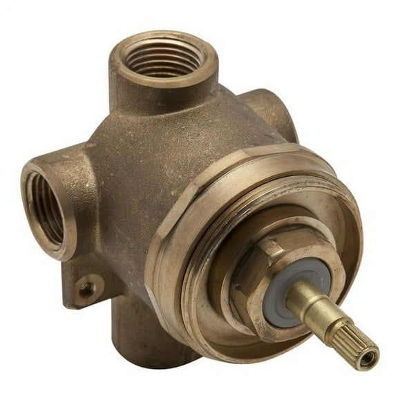 Rohl Four Port Three Direction Diverter Rough Body Only New Style No Trim With Ceramic Disc Cartridge 1 Inlet And 3 Outlets