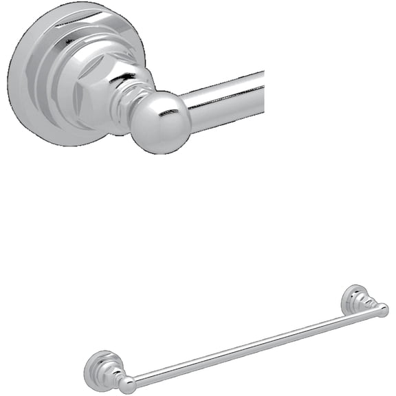 Rohl Italian Bath 18" Single Towel Bar In Polished Chrome