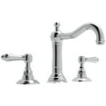 thumbnail image 1 of Rohl Italian Bath Acqui Widespread Lavatory Faucet In Polished Chrome With Metal Levers Pop-Up And Column Spout, 1 of 7