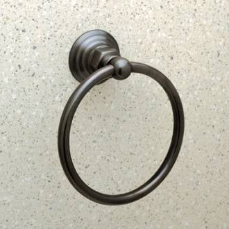 Rohl ROT4STN Country Towel Ring in Satin Nickel