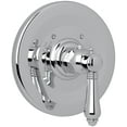 thumbnail image 1 of Rohl Italian Bath Trim Only Concealed Thermostatic Valve In Polished Chrome With Metal Lever And Without Volume Control, 1 of 5