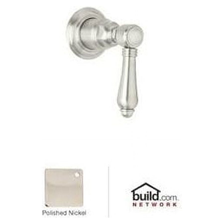 Polished Nickel Wall-Mounted Shower Trim with Lever