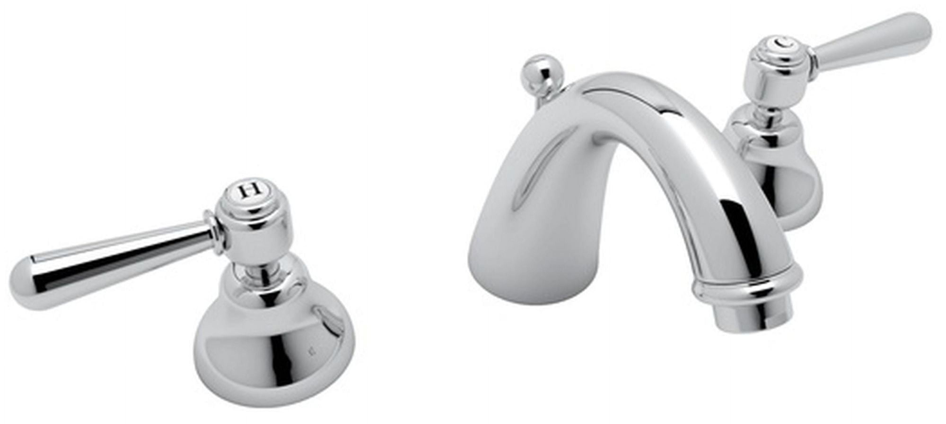 Classic Elegance 8'' Polished Nickel Widespread Bathroom Faucet