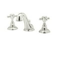 thumbnail image 1 of Rohl Italian Bath Viaggio Widespread Lavatory Faucet In Polished Nickel With Cross Handles Pop-Up And "C" Spout, 1 of 2