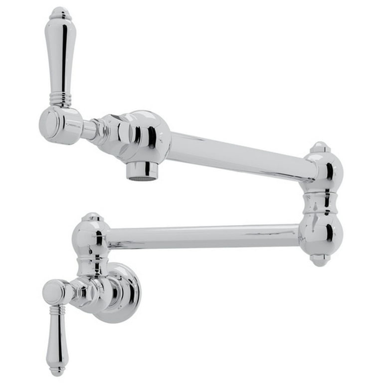 Rohl Italian Kitchen Satin Nickel 1-Handle Wall-Mount Pot Filler Handle Kitchen Faucet Rohl Italian Kitchen Satin Nickel 1-Handle Wall-Mount Pot Filler Handle Kitchen Faucet
