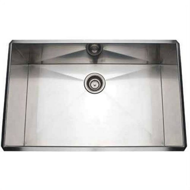 Rohl Italian Stainless Steel Forze Single Bowl Kitchen Sink 30" X 18" X