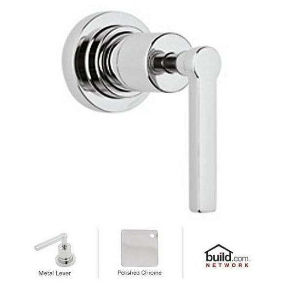 Open Box Rohl Lombardia And Avanti Bath Trim Only For 3/4" Wall Mounted Volume Control Or Four Port Three Direction Diverter In Polished Chrome With Metal Lever