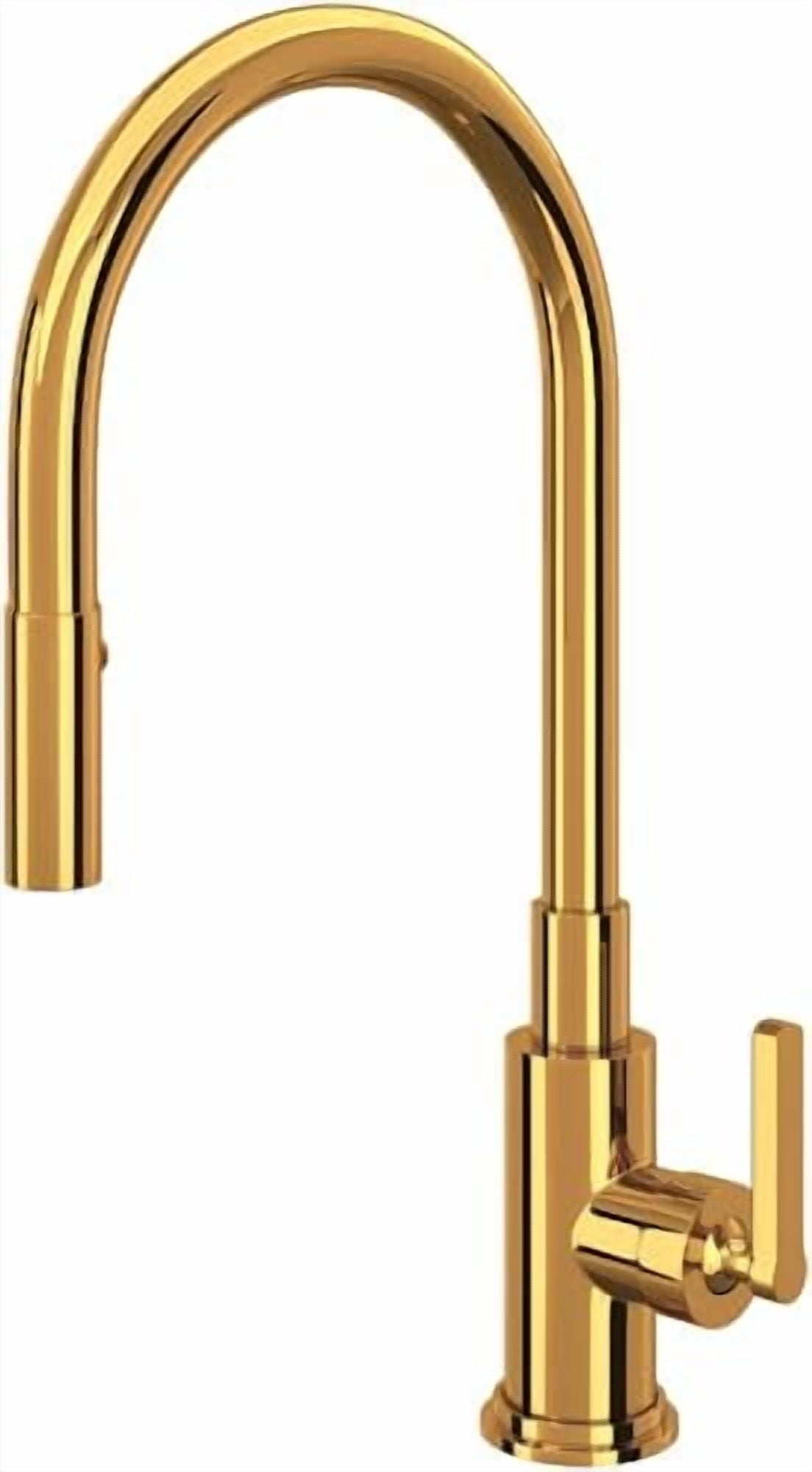 Rohl Lombardia Pull-Down Kitchen Faucet in Italian Brass - A3430LMIB-2