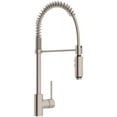thumbnail image 1 of Rohl Ls64l-2 Pirellone 1.8 GPM Single Hole Pre-Rinse Pull Down Kitchen Faucet - Nickel, 1 of 7