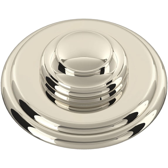 Rohl Luxury Air Activated Switch Button Only With Rohl Branding For Waste Disposal Including Escutcheon Base And Fastening Nut In Polished Nickel