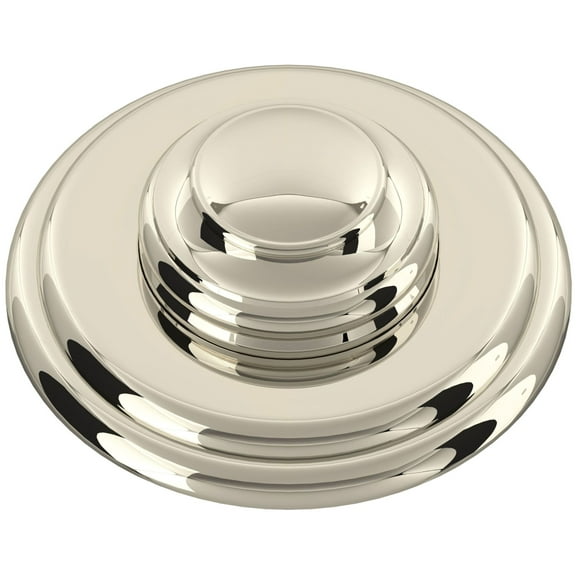 Rohl Luxury Air Activated Switch Button Only With Rohl Branding For Waste Disposal Including Escutcheon Base And Fastening Nut In Polished Nickel