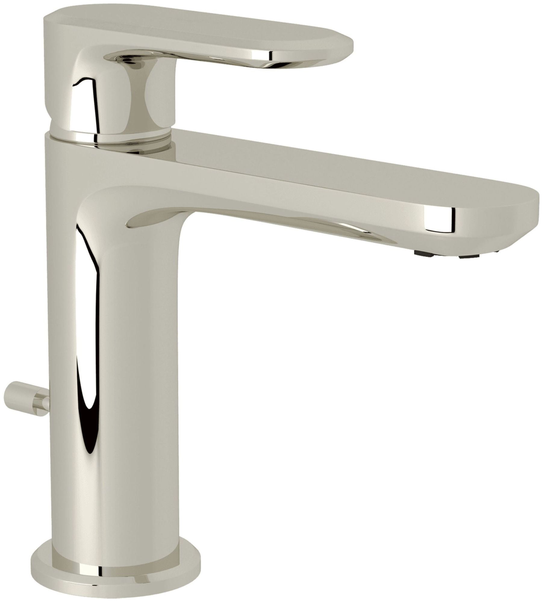 Sleek Italian Polished Nickel Single Handle Lavatory Faucet