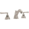 thumbnail image 1 of Rohl Palladian Widespread Lavatory Faucet In Satin Nickel With Hex Spout Palladian Metal Lever Handles And Pop-Up, 1 of 7