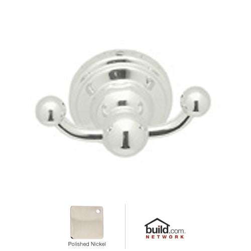 Rohl U.6922PN Perrin & Rowe Double Robe Hook in Polished Nickel