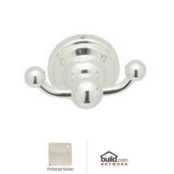 Rohl Perrin and Rowe Double Hook Robe Hook, Available in Various Colors