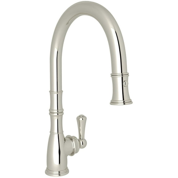 Rohl Perrin & Rowe Georgian Pull-Down Kitchen Faucet Polished Nickel U.4744PN-2